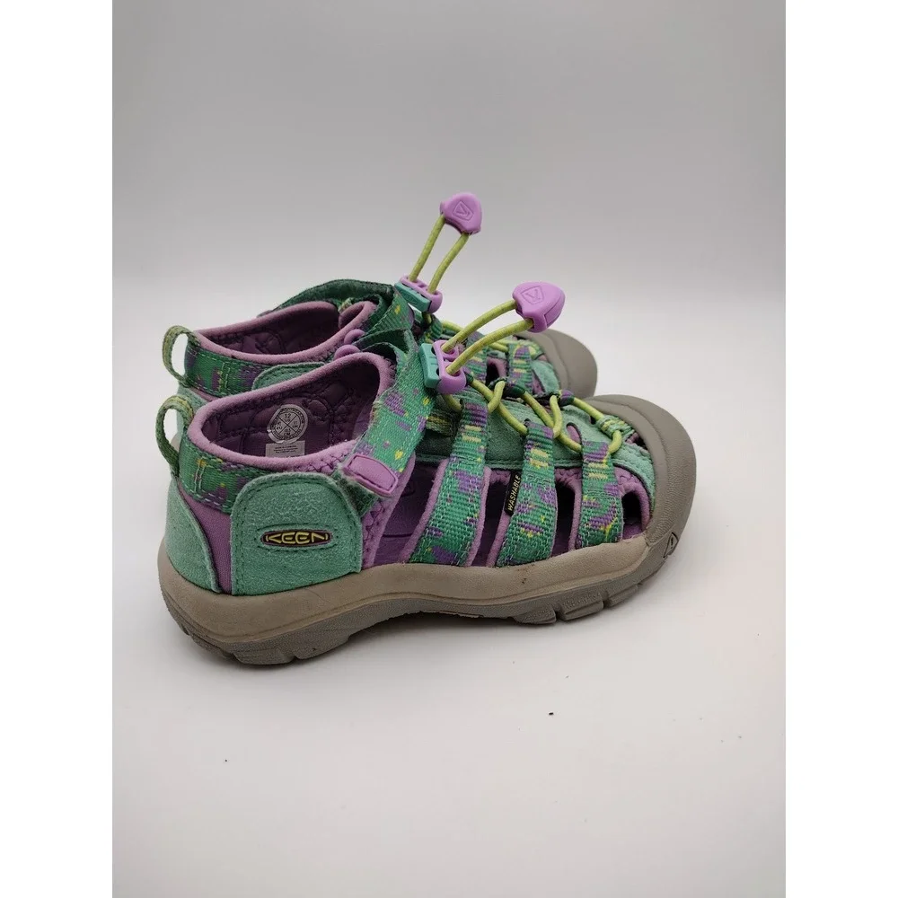 Keen Newport H2 Kids Green Purple Water Sandals Hiking Shoes Size 12 1025063